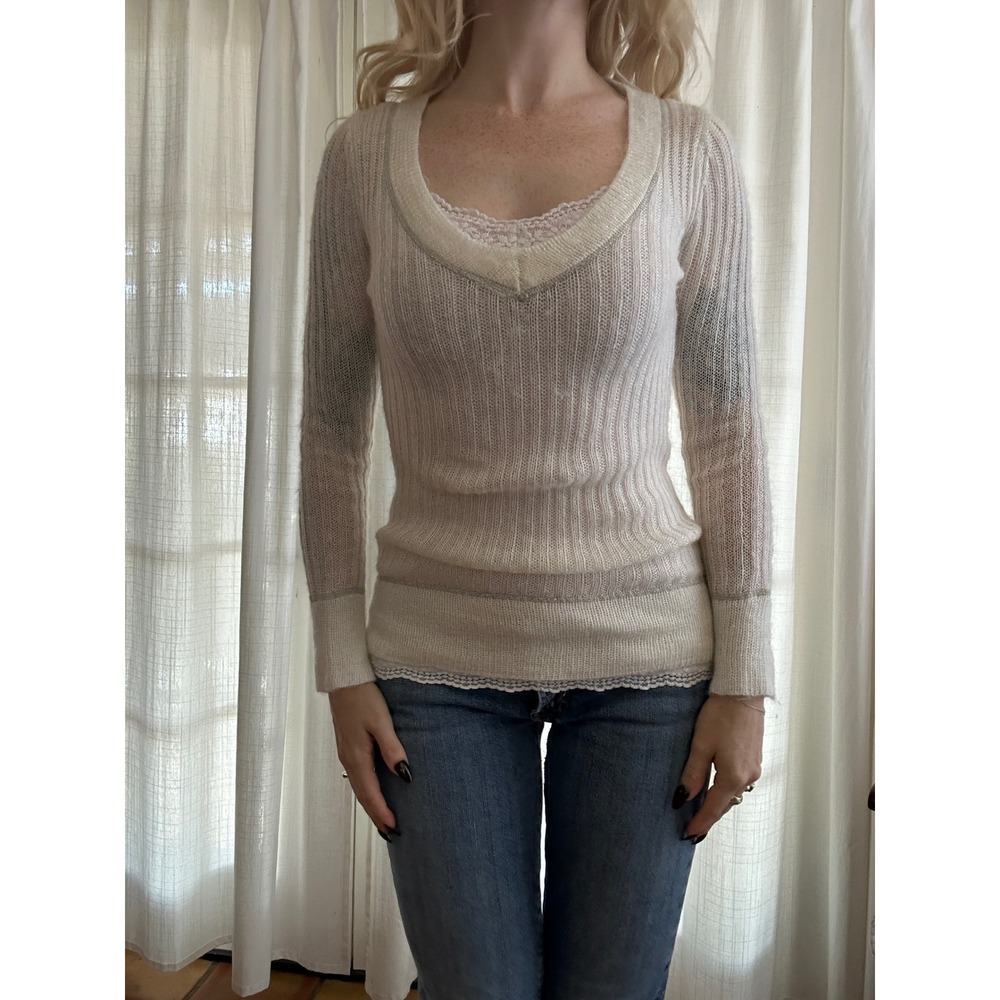 Vintage Y2K fuzzy mohair blend sweater